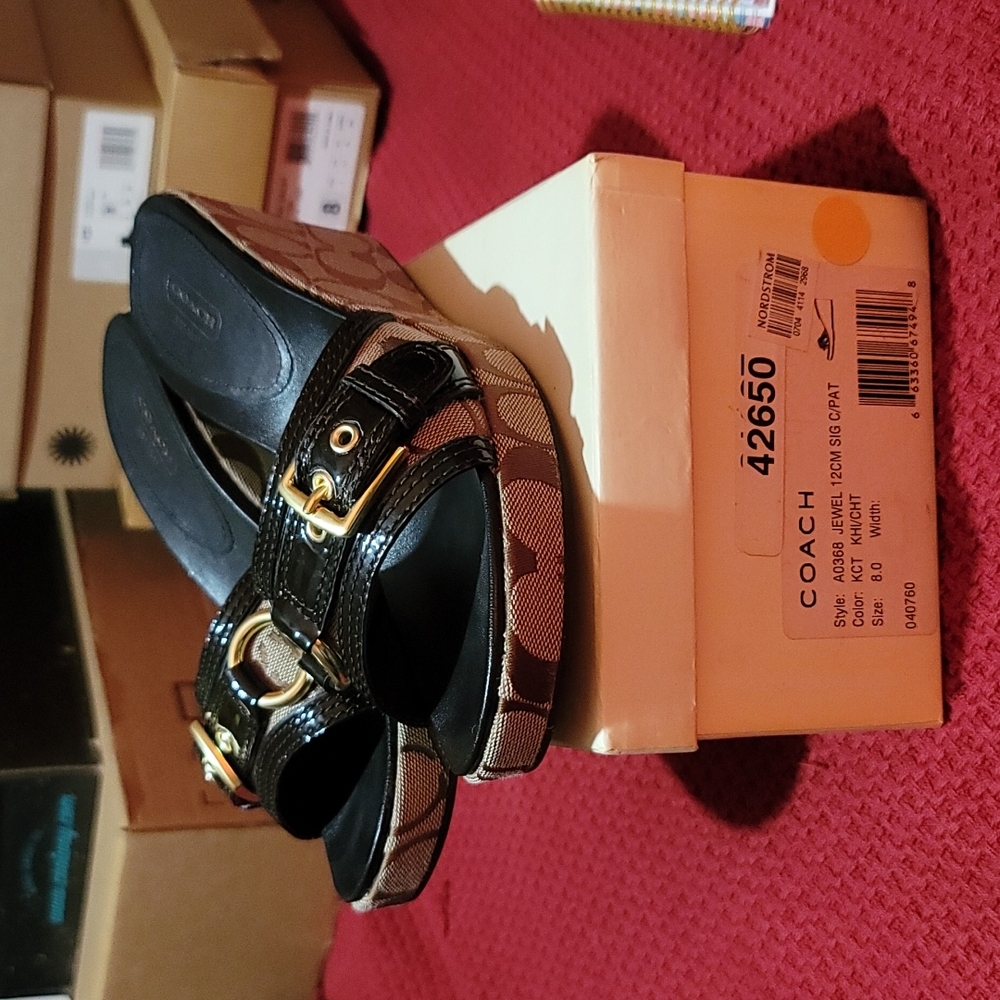 Wedges heeled Coach Sandals